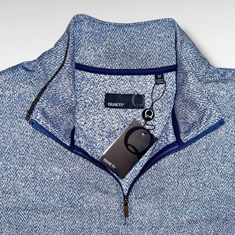 Quieti Herringbone Jacquard 1/4 Zip Pullover Men’s M NWT